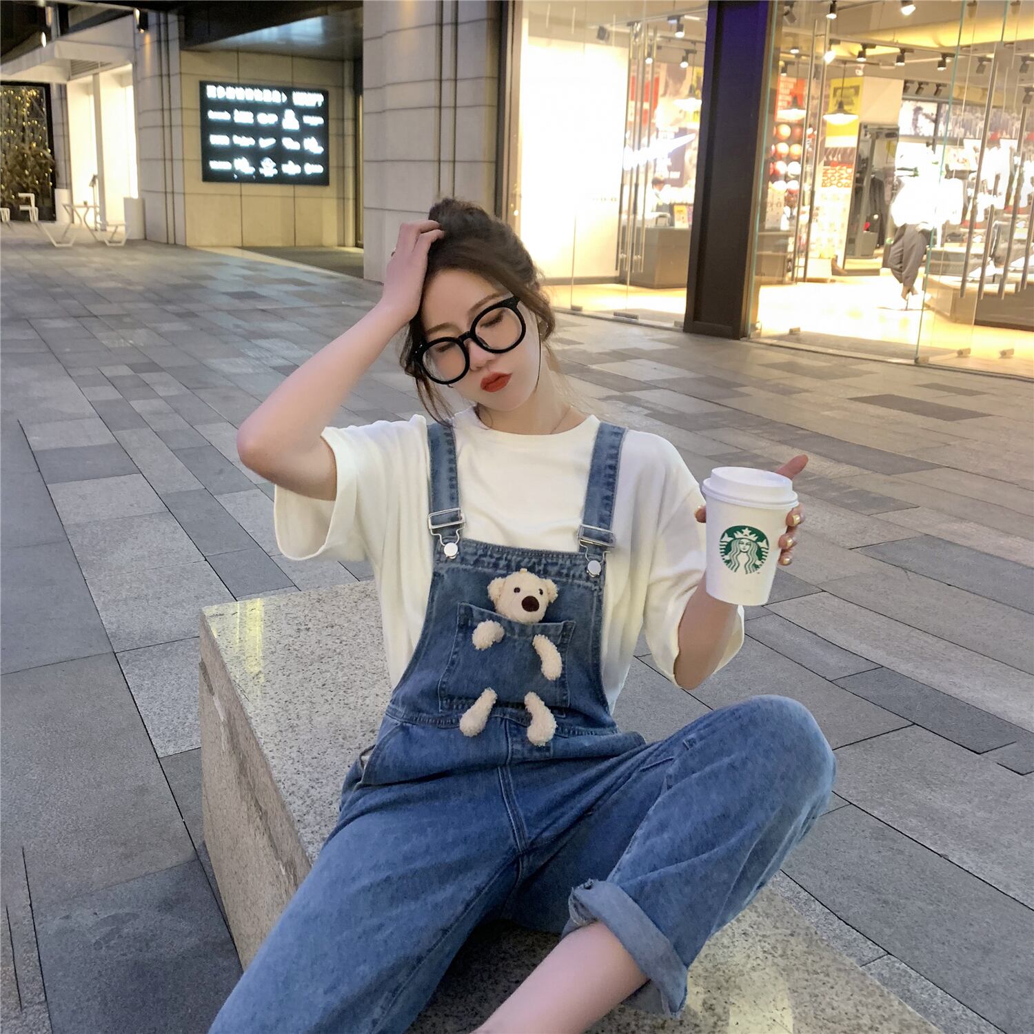 スプリングスタイルカジュアルジャンプスーツ オールインワン ルーズオーバーオール 春物 6Du_Shop_Women55634112454