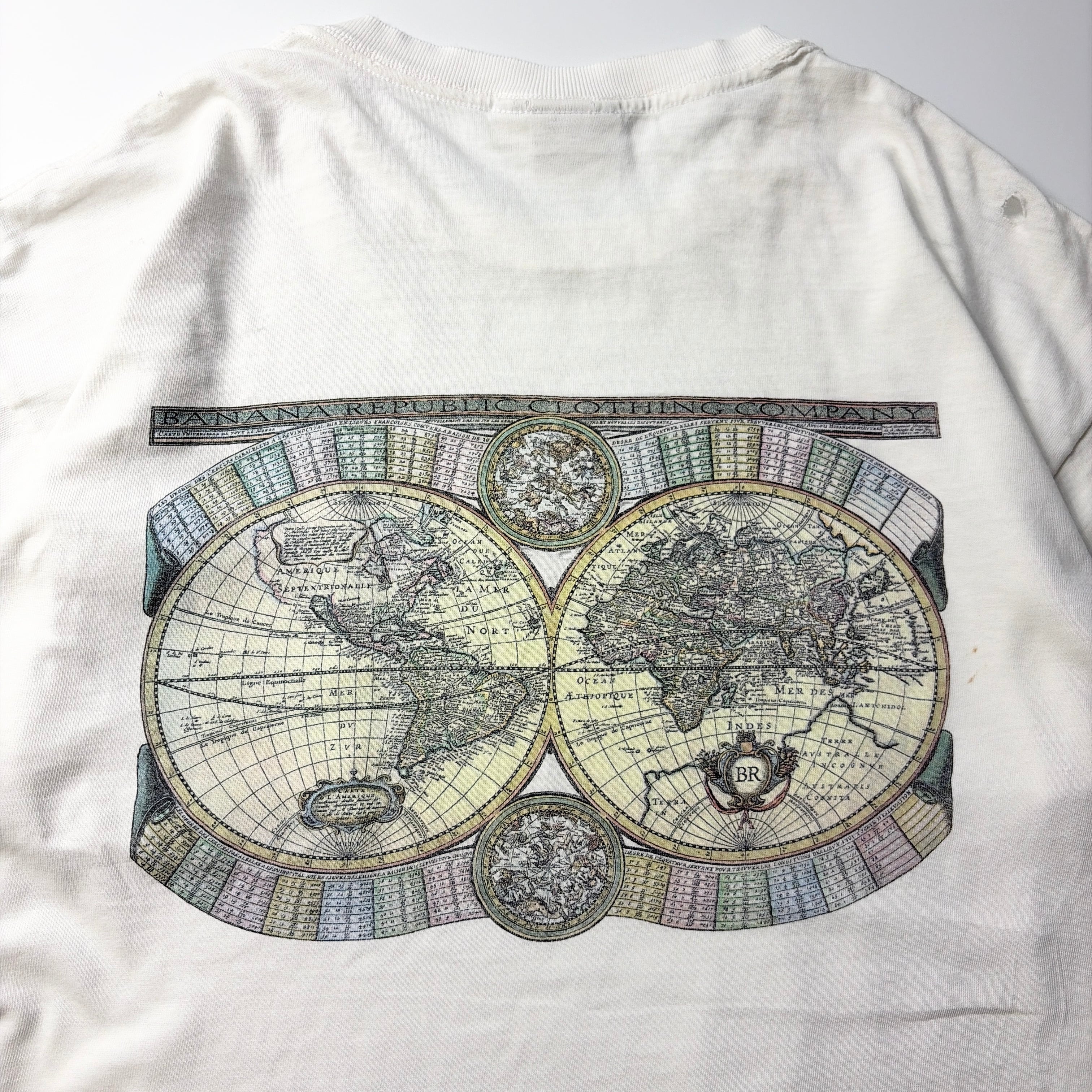 90s Banana Republic World Map Pocket Tee USA