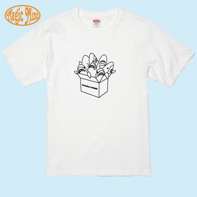 マジックマジックマインド【サメいっぱい】ユニセックスTシャツ☆大人気商品！ わちゃわちゃわちゃわちゃ。。。