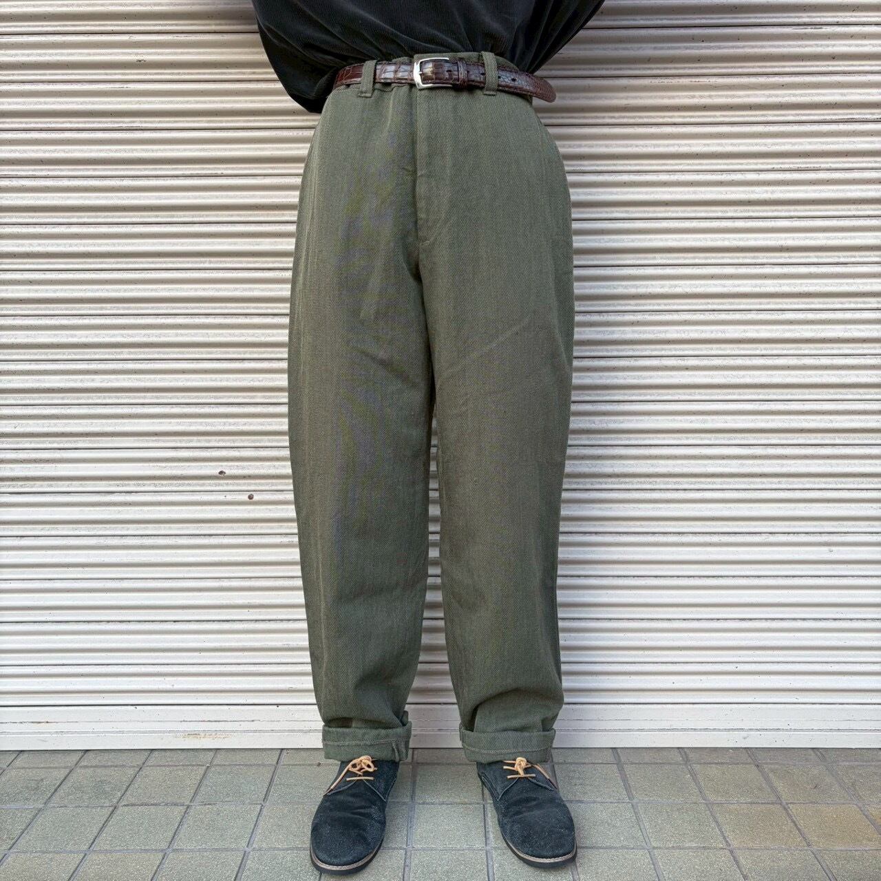 00s ウィップコード ウール スラックス ヴィンテージ W86cm L ドレス