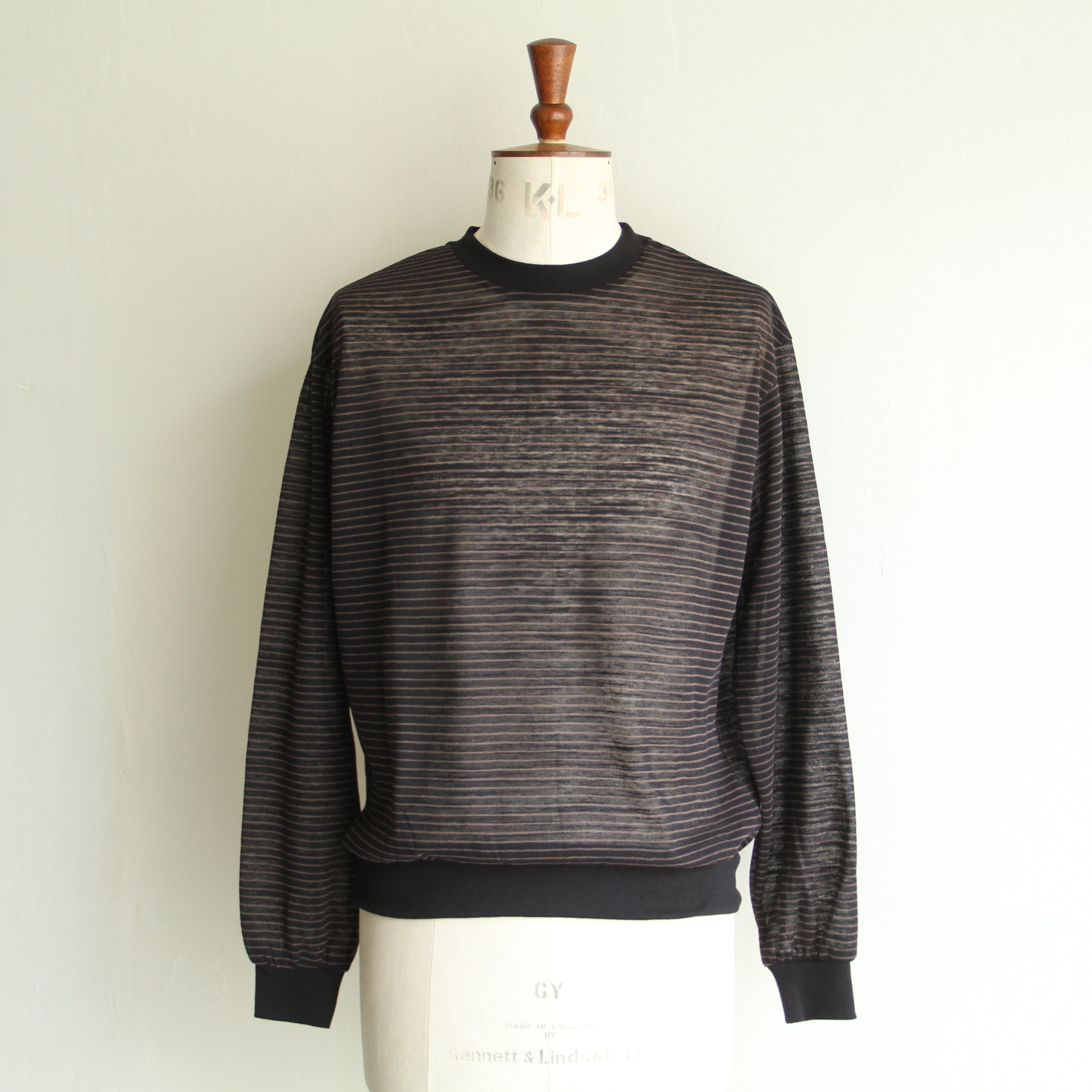 MAATEE&SONS L/s border tee "slub"