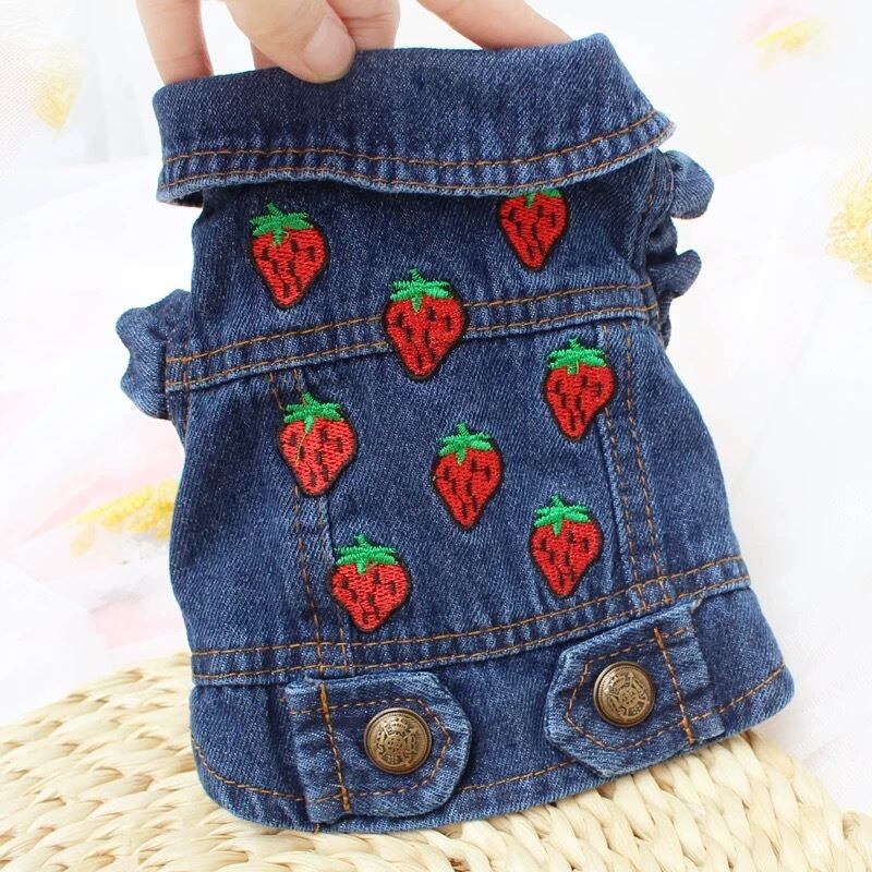 〖予約〗T0106 いちごデニムベスト