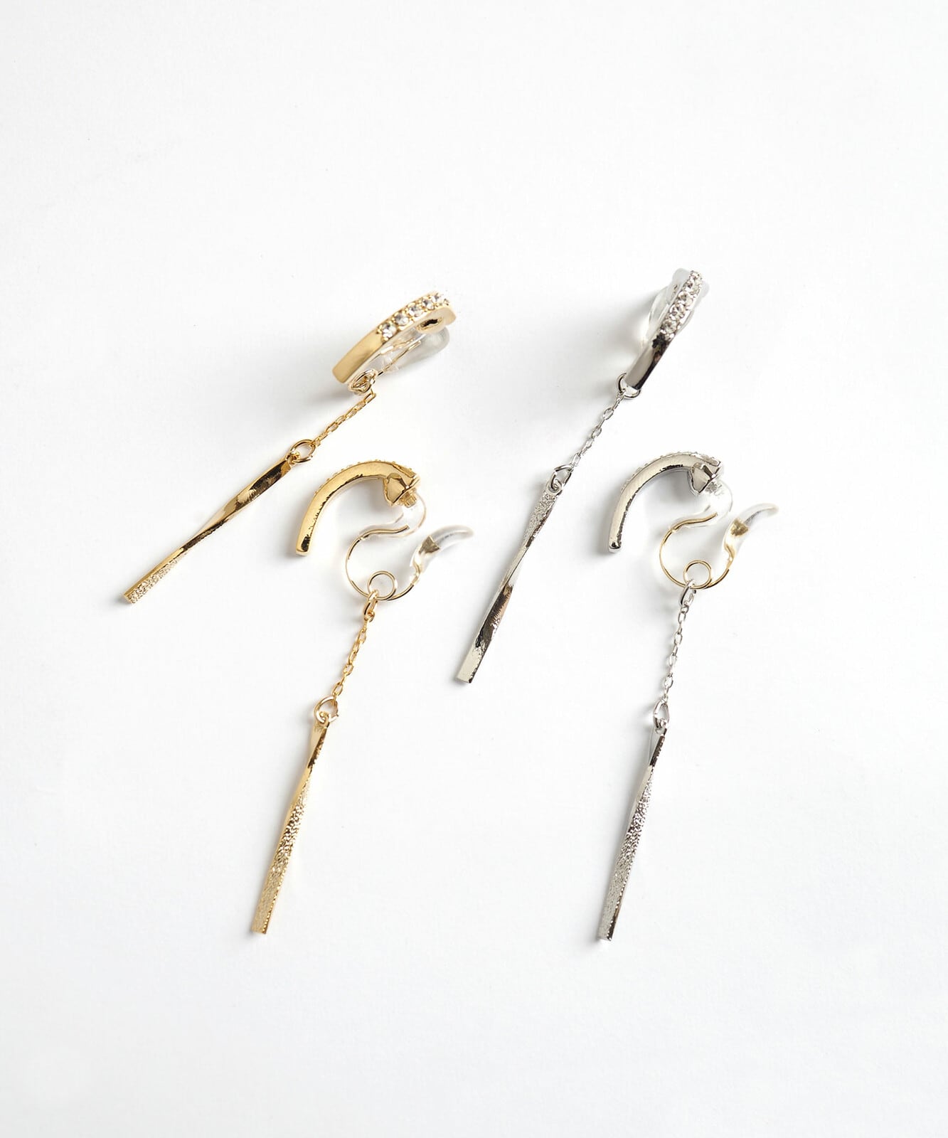 【日本製】【定番人気】スパイラルモービル クリスタル ループフィット イヤリング