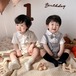 【発注】サロペット風チェックロンパース[RP104]