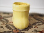 レモンイエロー　陶器のベビーシューズ（ヒビあり） 画像5