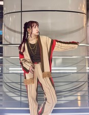 【STEVIE 】PILE STRIPE GOWN