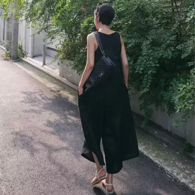 【ワイドレッグオールインワン 】P01348