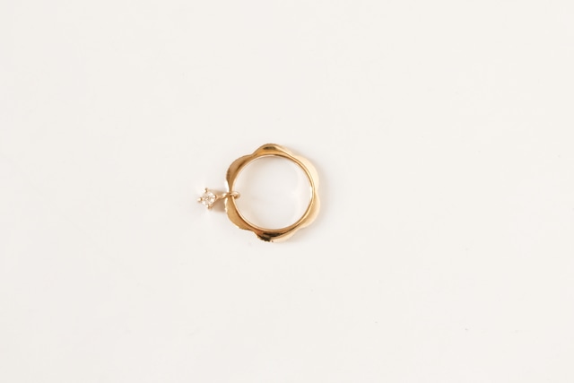 baby ring - flower (K10,k18 gold)