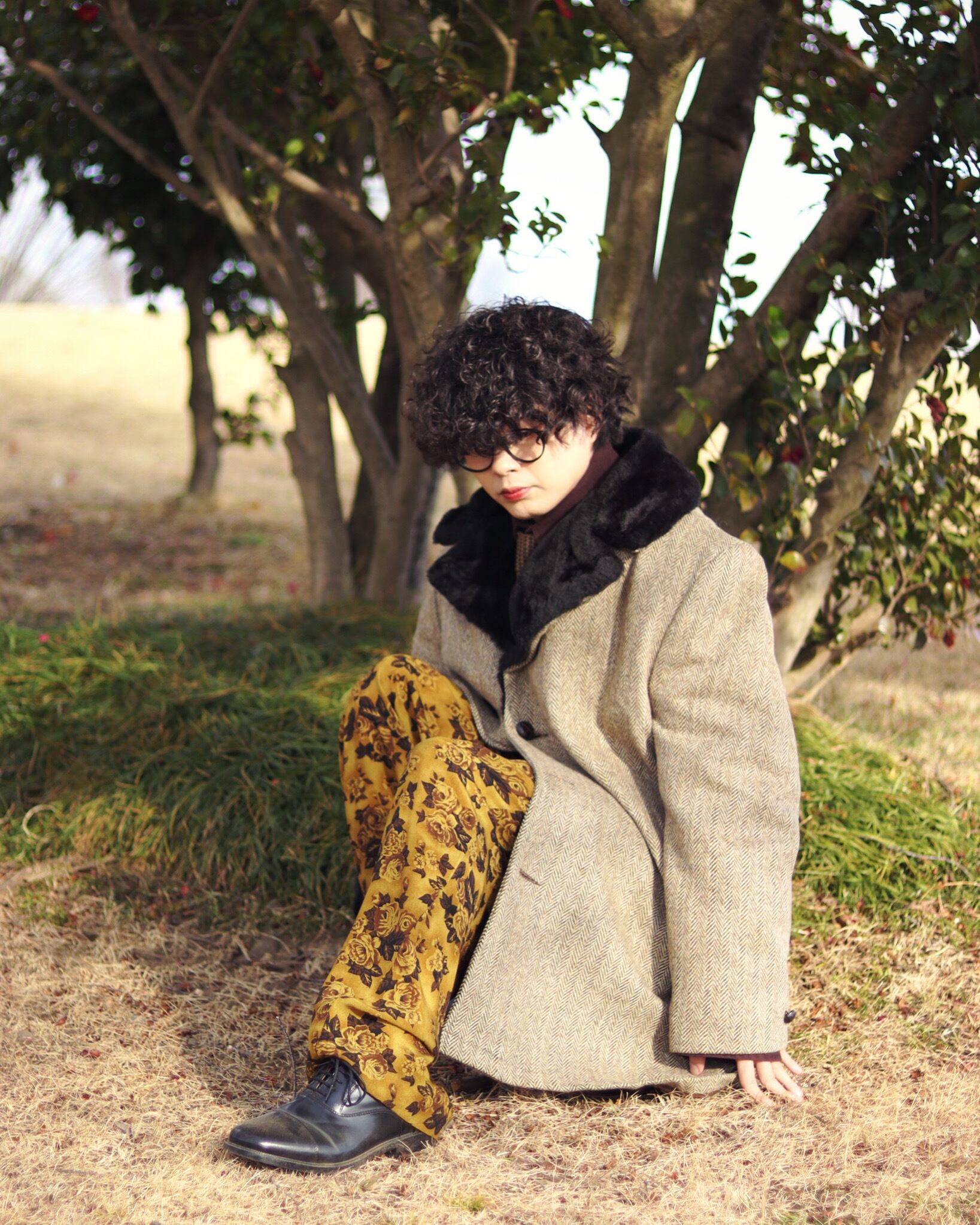 vintage floral pants