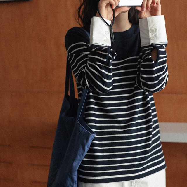 border panel knit　J00428