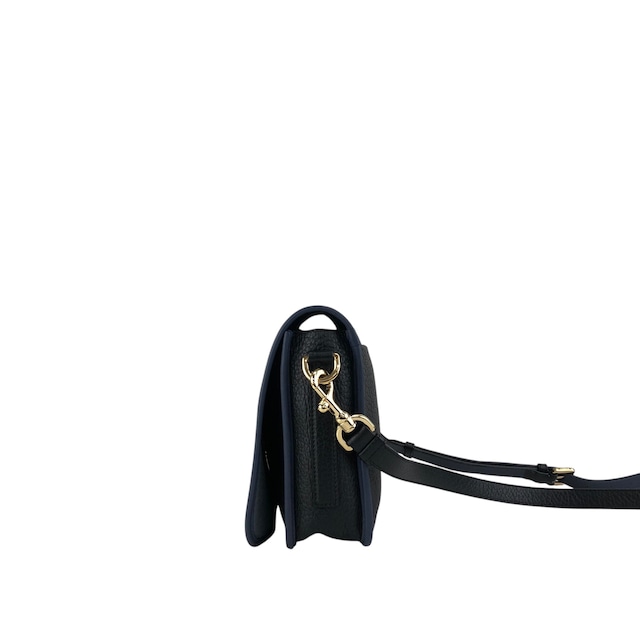 LOEWE ロエベ ショルダーバッグ ネイビー×ブラック アナグラム レザー ロック vintage ヴィンテージ オールド r7bby7