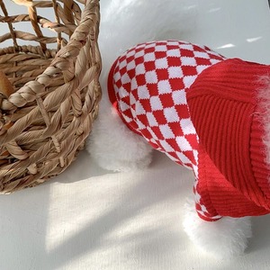 【PET】3色展開アーガイル柄フード付きニットセーター