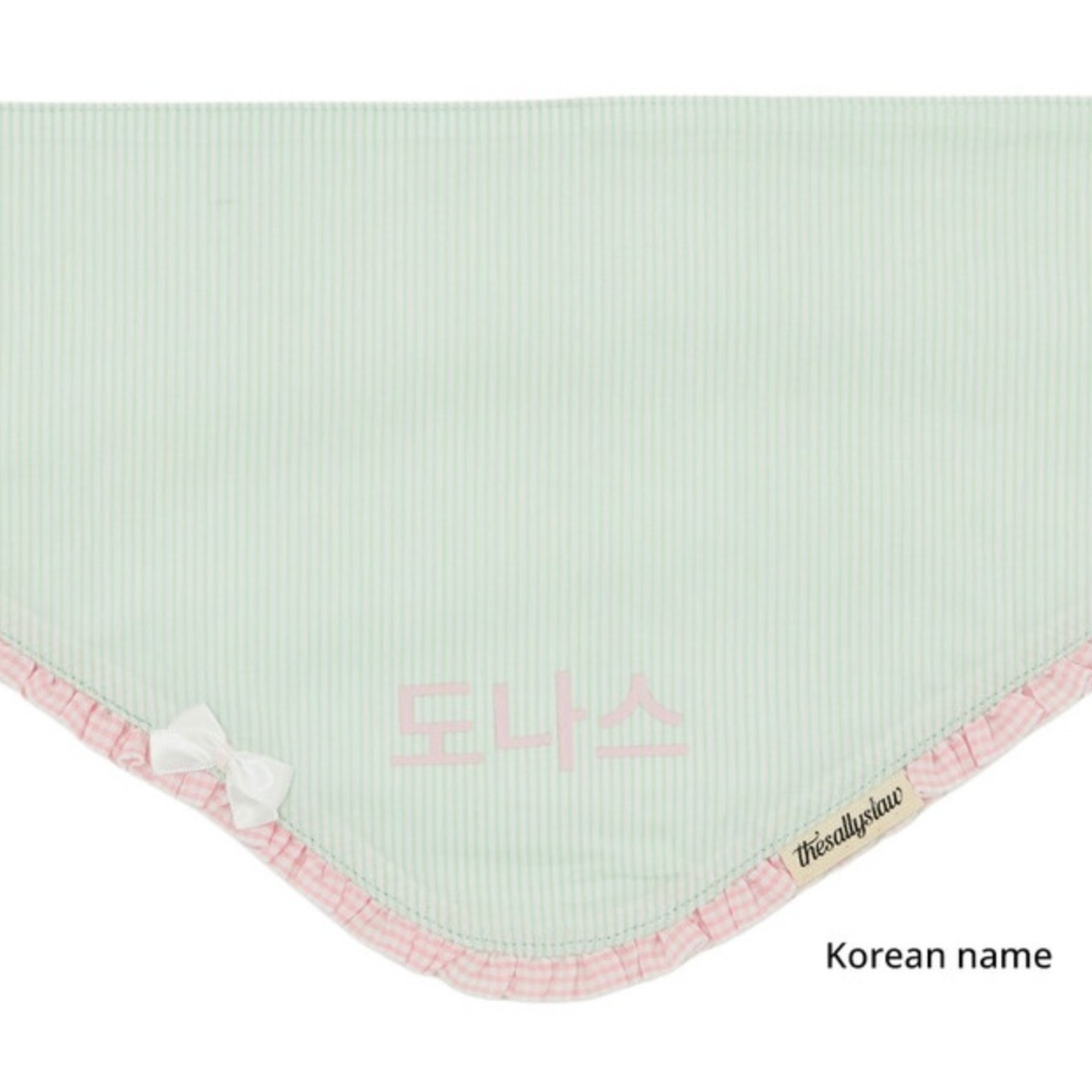 【予約】[ thesallyslaw ] Maybel Naming Bandana｜Mint stripe - 4