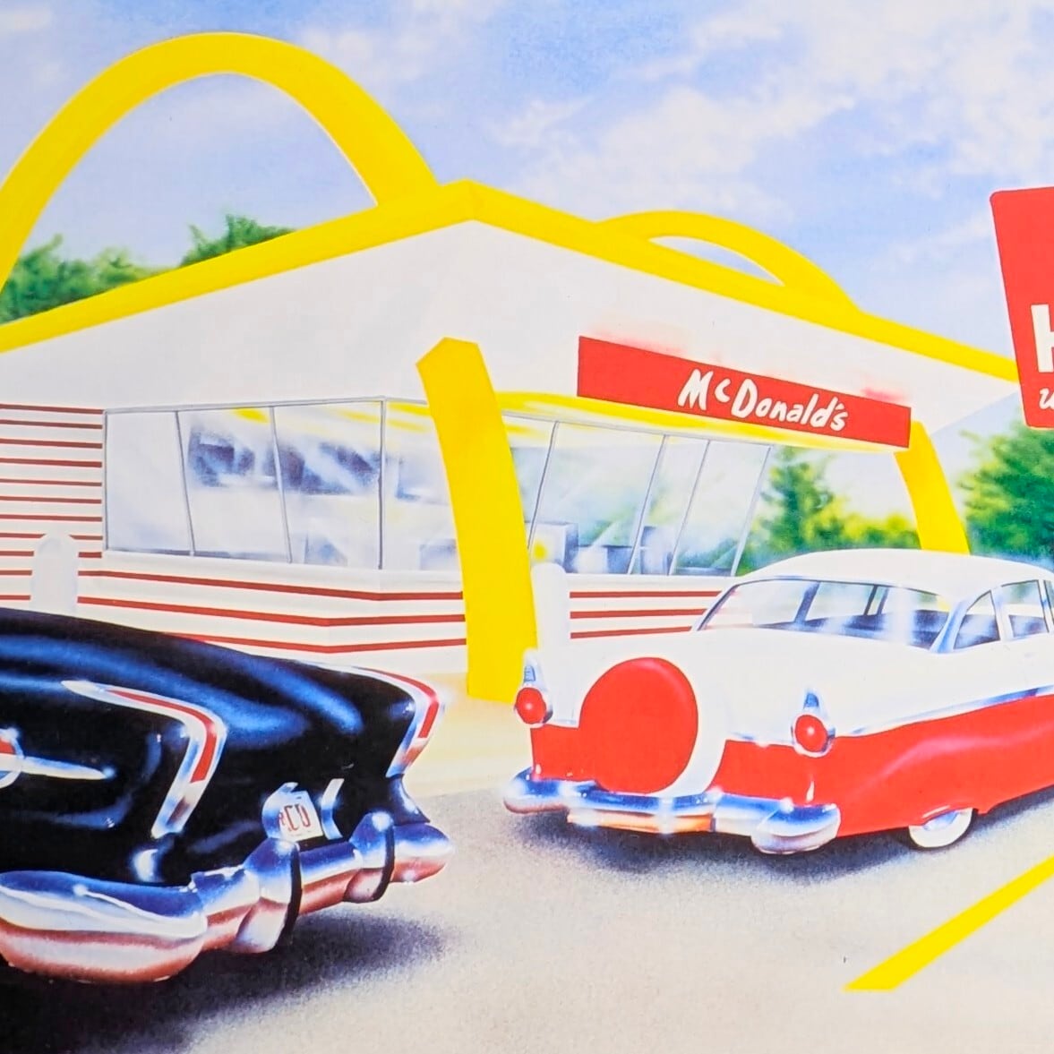 ☆VINTAGE 1997☆【 McDonald's / マクドナルド 】SPECIAL LIMITED McDonald's 1号店デザイン BIGティン缶 〚アメリカン雑貨 アメトイ〛