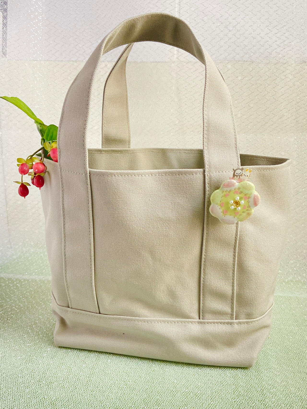 『彩りのお花』ガラスブローチ②