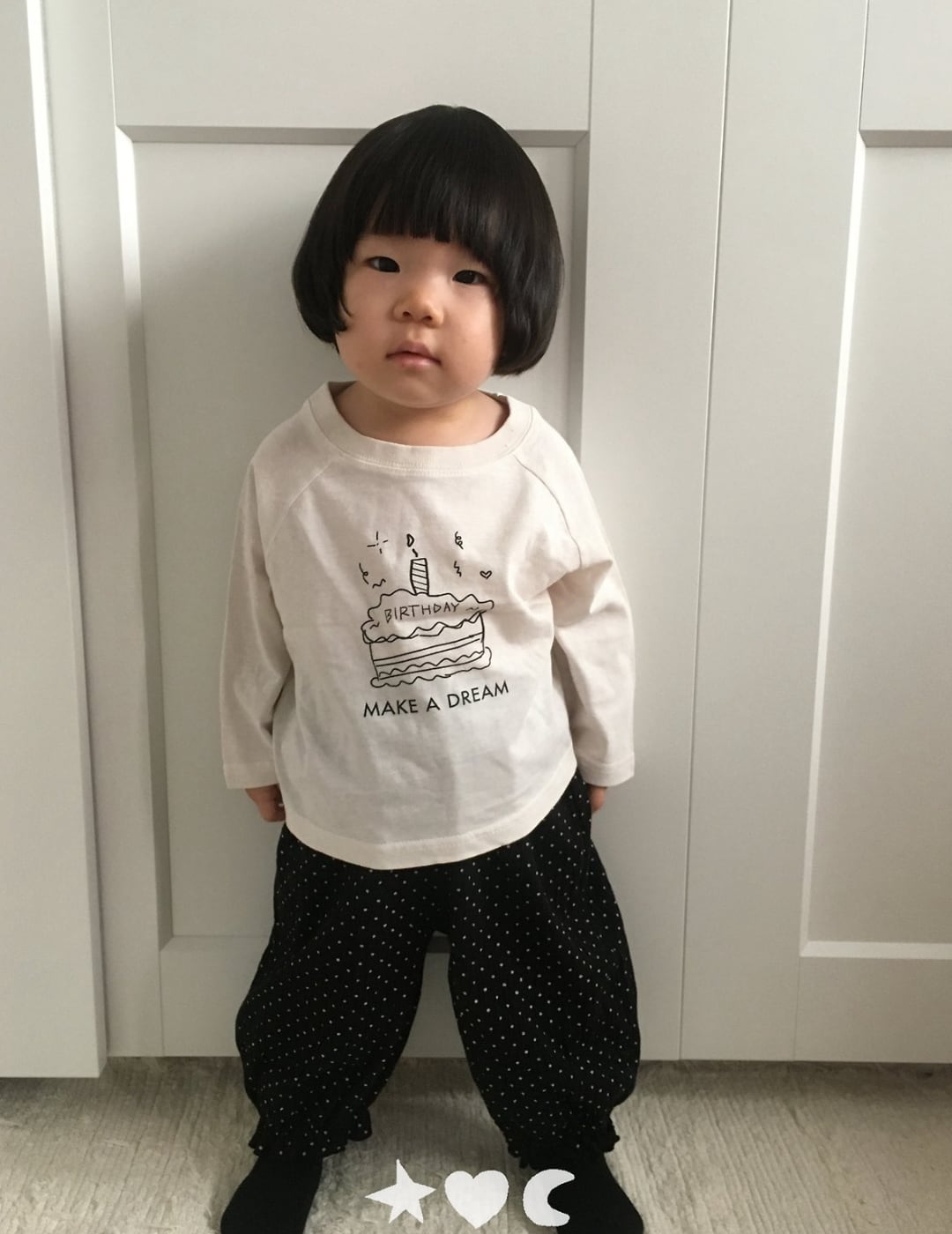 送料無料【予約】/  babyハッピーラグランTシャツ  /lalaland