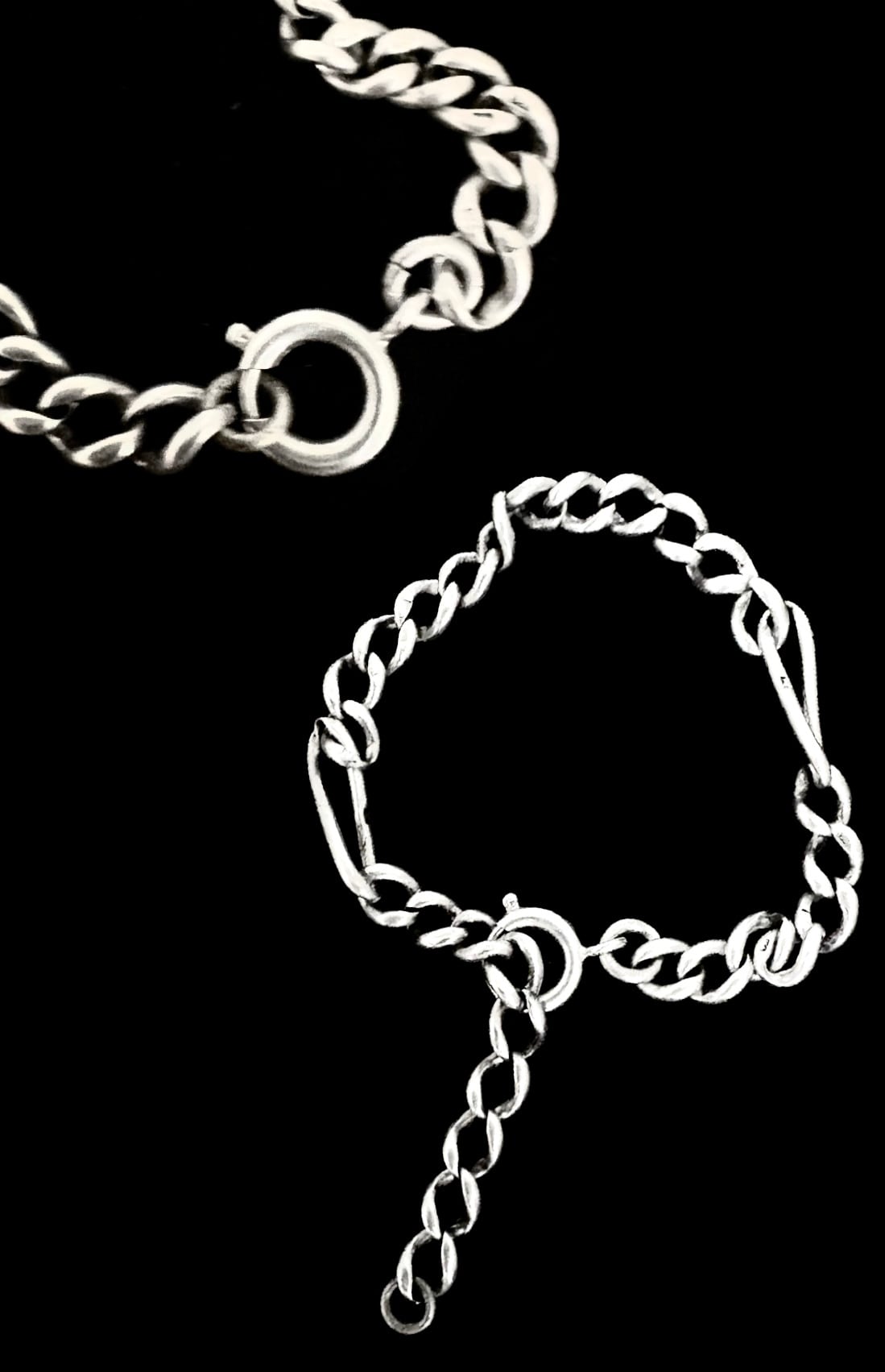 英国アンティーク ツイストチェーン ブレスレット シルバー純銀11.3g