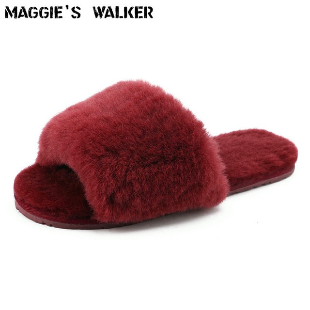 マギーのウォーカー女性ファッション羊髪のスリッパの色の冬と秋スリッパサイズ 36 〜 41