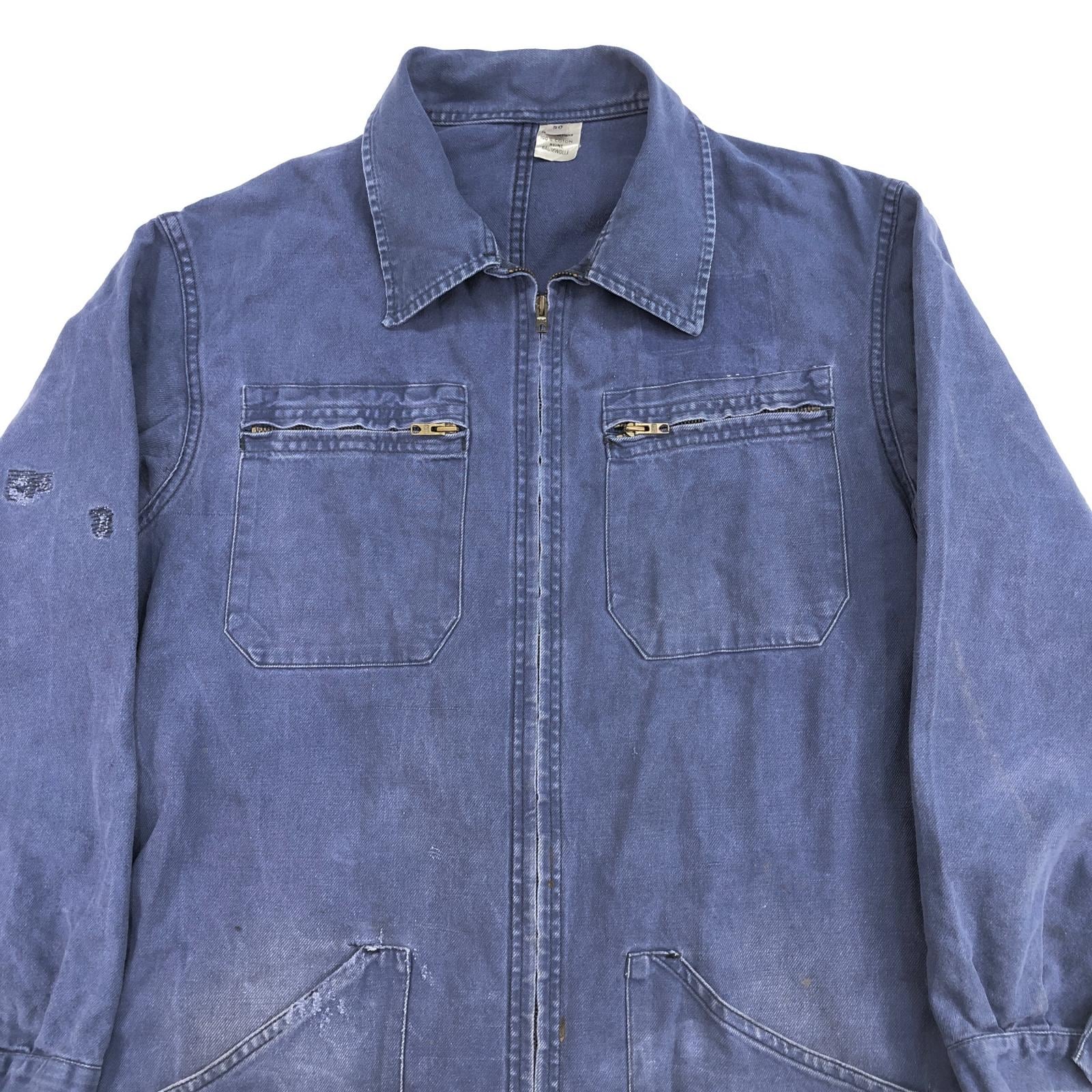 UNKNOWN 80- 90年代 FRANCE製 COVERALLS ユーロワーク フレンチワーク