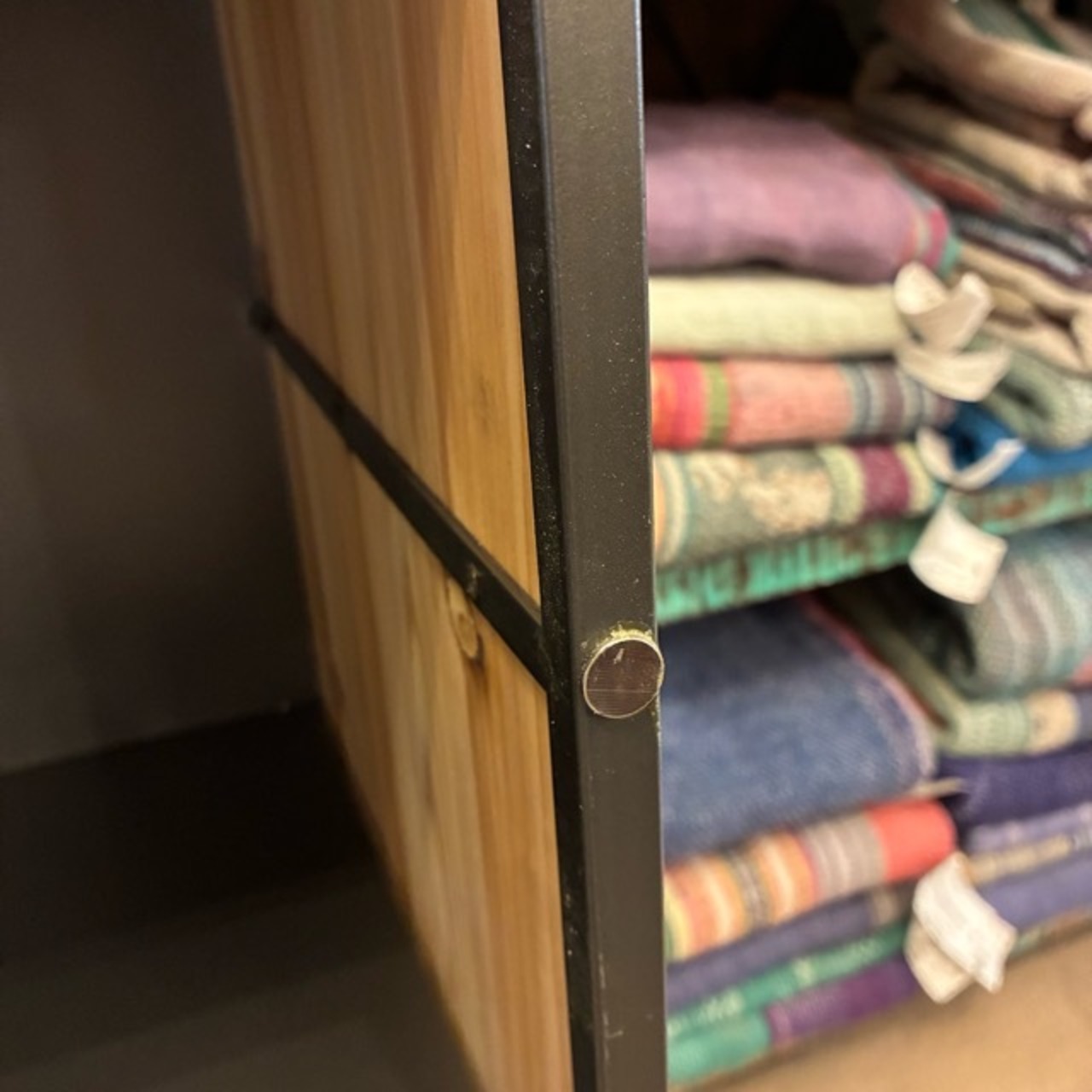 Wood＆Iron Mesh Cabinet L　ウッド＆アイアンメッシュキャビネット　L　3段　ミリタリー　収納家具　棚　リビング　寝室　ガレージ　インダストリアル