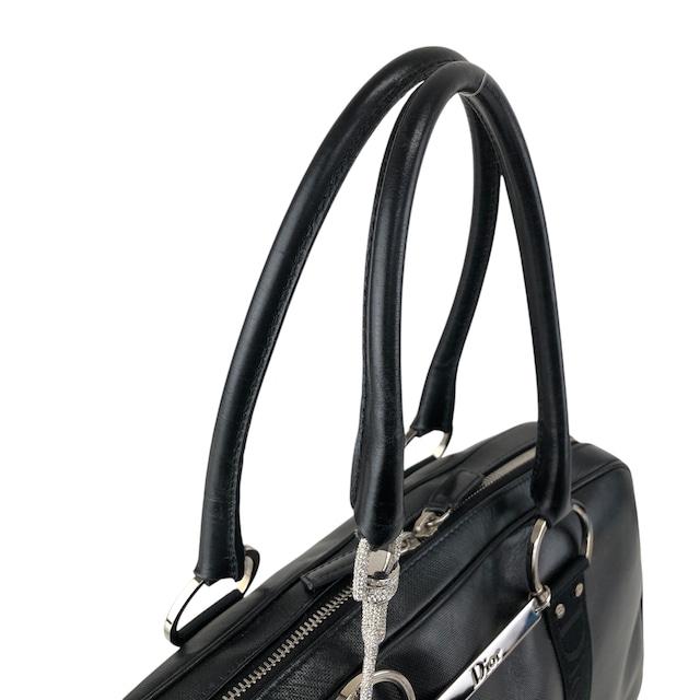 Christian Dior クリスチャン ディオール ストリートシック ハンドバッグ ブラック ロゴ レザー ミニボストン vintage ヴィンテージ オールド yt7ssi