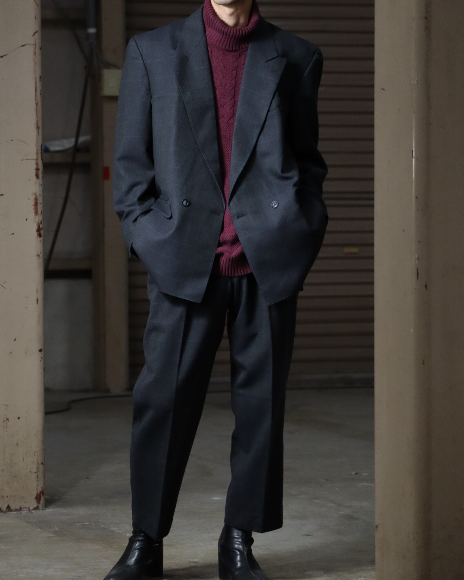 90s GIORGIO ARMANI ワイドスラックス　バギー　希少　イタリア製 90s GIORGIO ARMANI ワイドスラックス バギー 希少 イタリア製