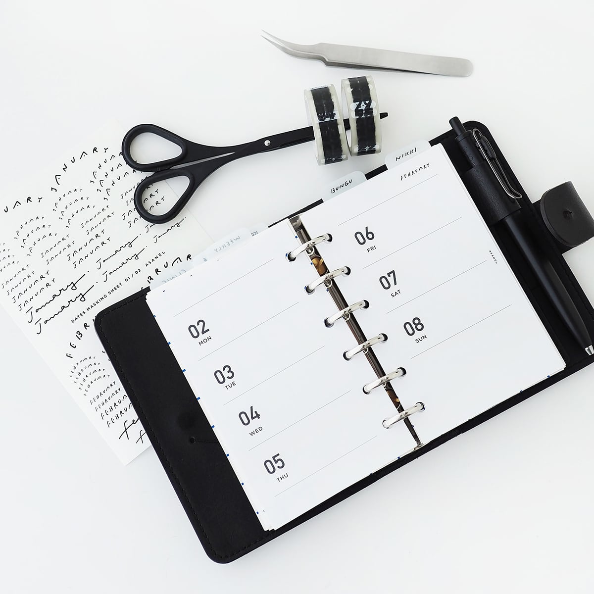 M6 ] ウィークリー｜両面｜カケラリフィル | ASANEL