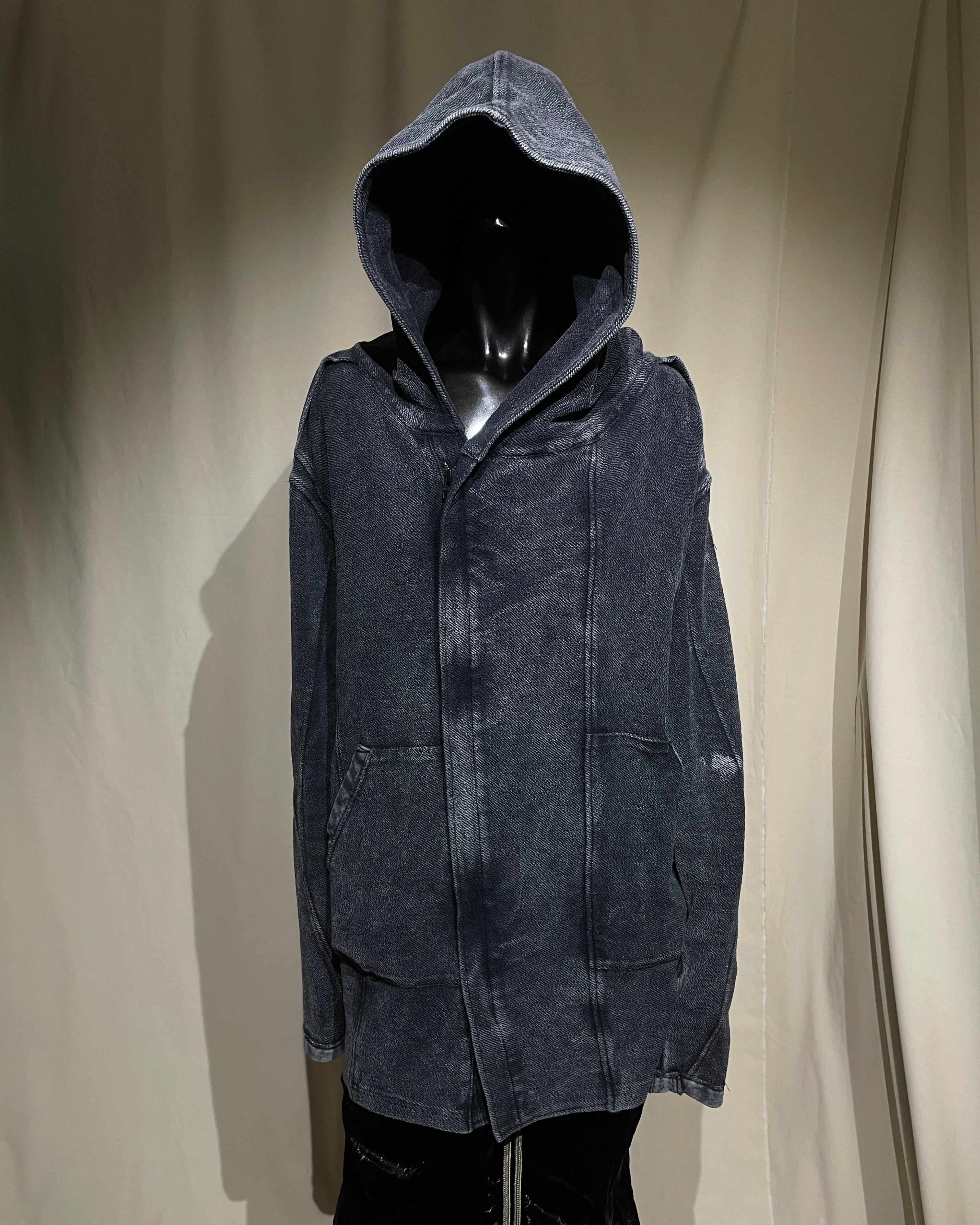 A.F HOMME - Garment dyed Zip Up Hoodie | Atelier Accord