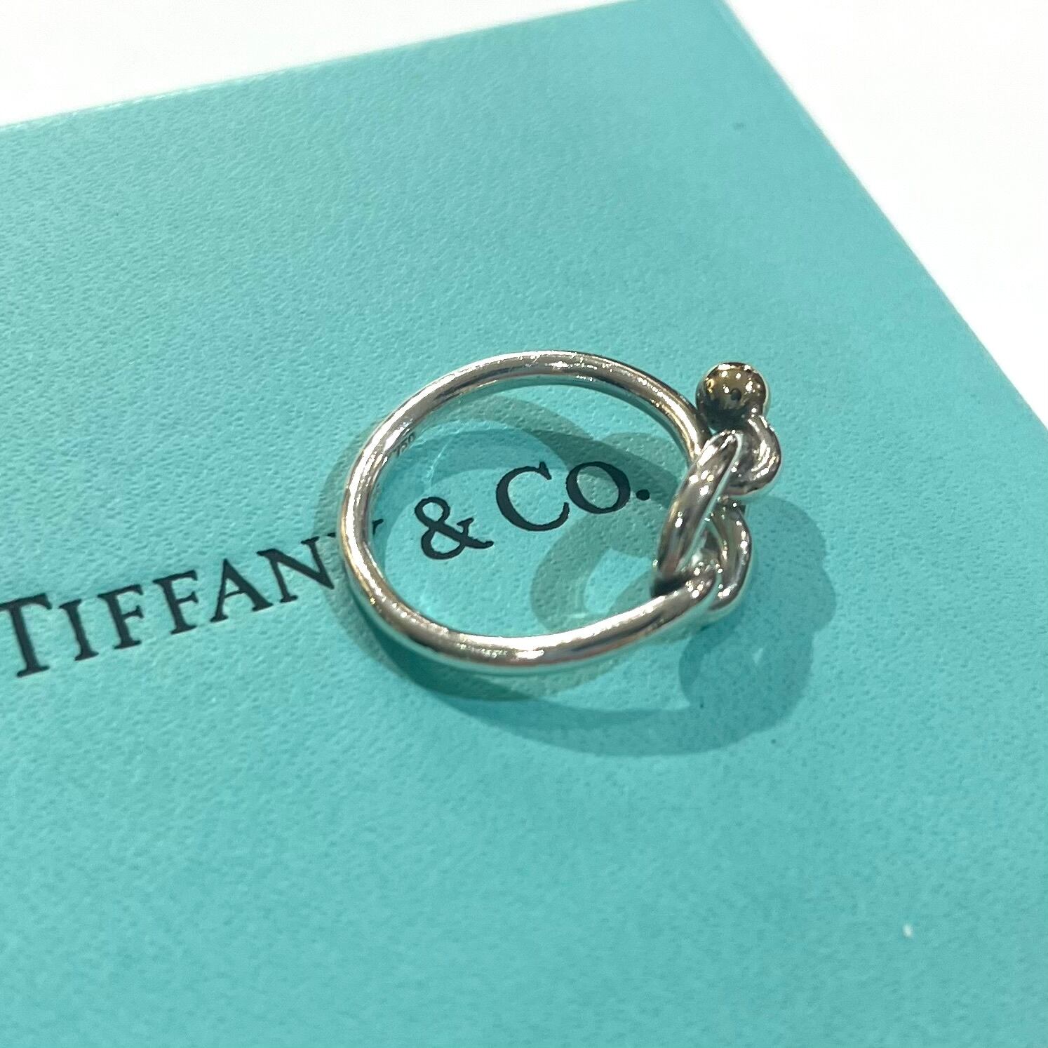 希少2159 【 TIFFANY&CO. 】【11.5号】 silver925.K18 コンビカラー