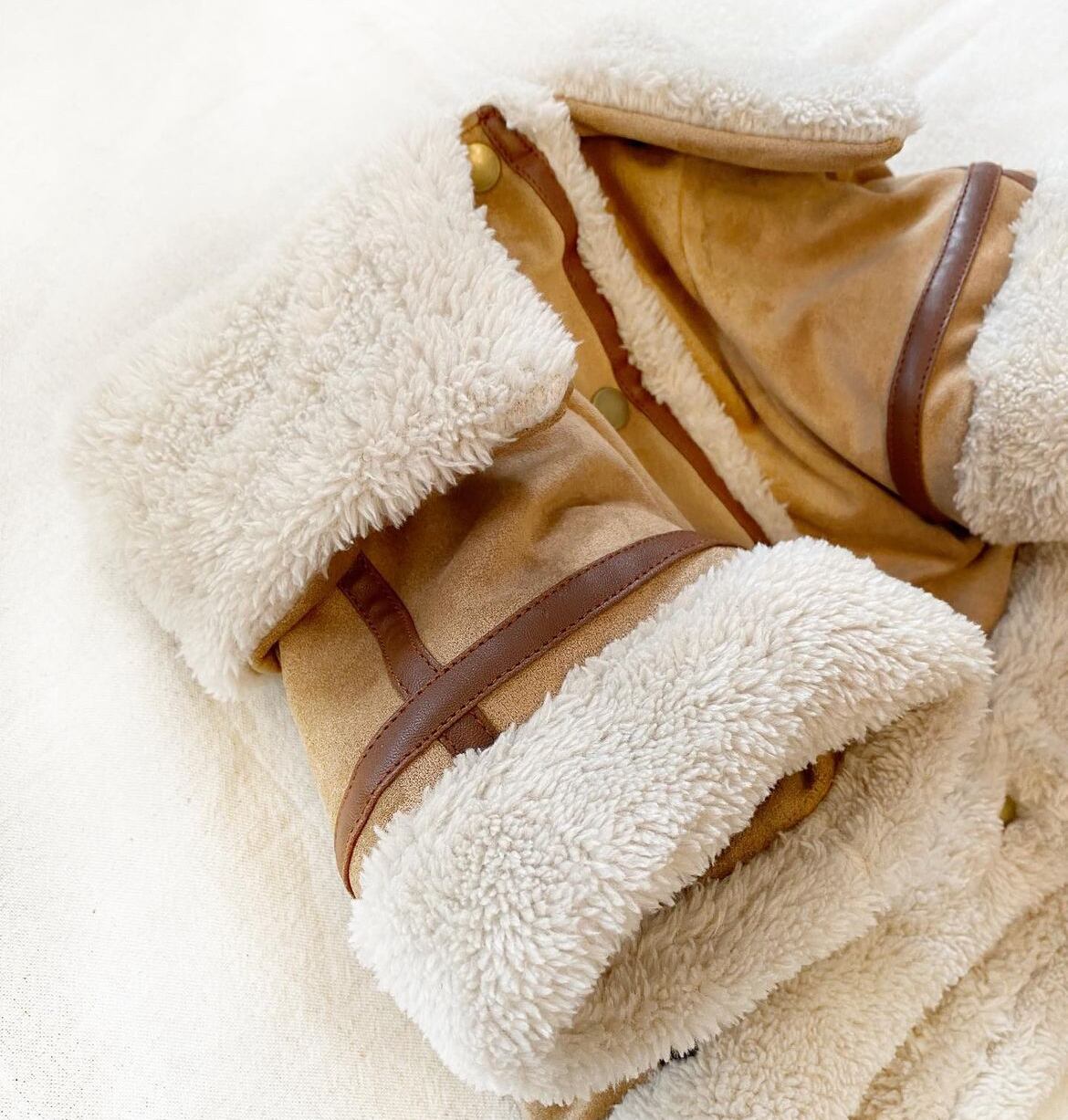 ムートン風犬用コートハンドメイド