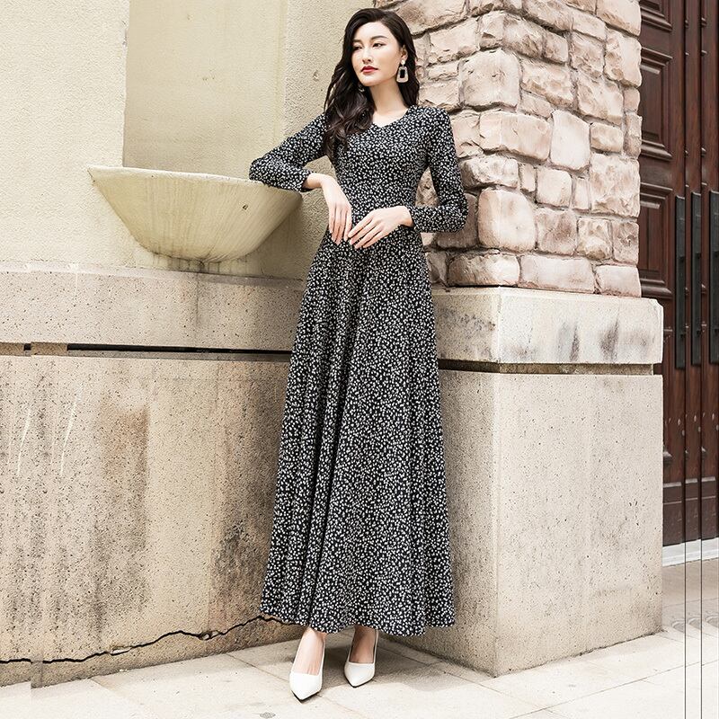 ロングスカート Lサイズ モノトーン 花柄 (花柄ロングスカート ロングスカート Lサイズ モノトーン 花柄 (花柄ロングスカート