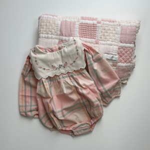 ＜BEBE ORGANIC＞ Mai Blanket パッチワーク ブランケット(Mauve Patchwork)