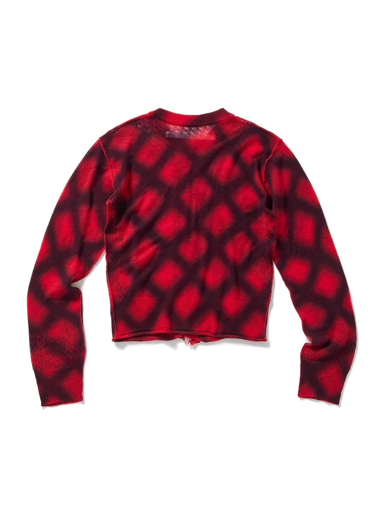 PERVERZE パーバーズ / Tシャツ / カーディガン / Spray-Painted Check Knit Cardigan ¥44,000- - 10