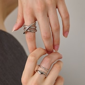 再入荷*stainless layered ring SR249