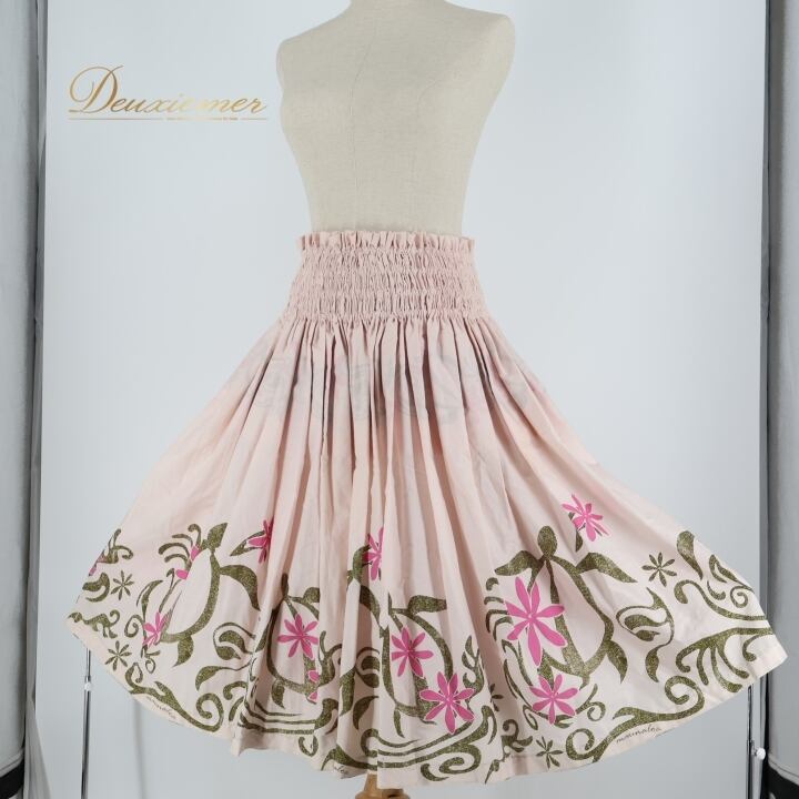 フラダンス 衣装 パウスカート エムエムジェイ ピンク系 日本製