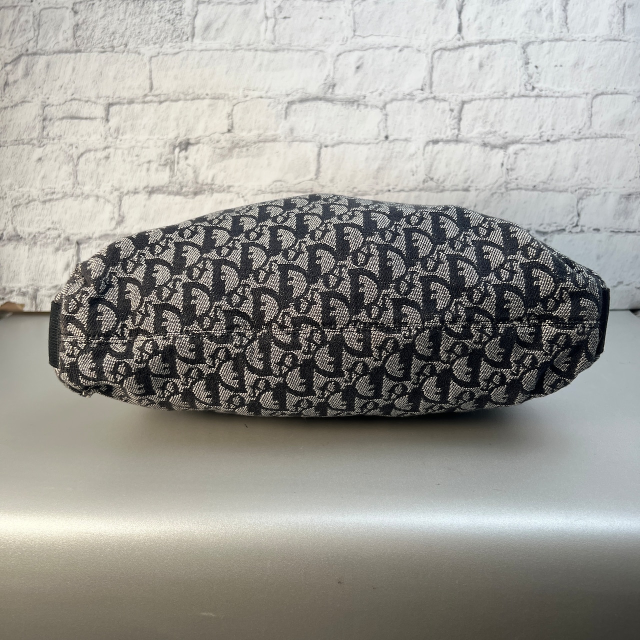 Diorクリスチャンディオールトロッター キャンバス ショルダーバッグ ブラック A-10363