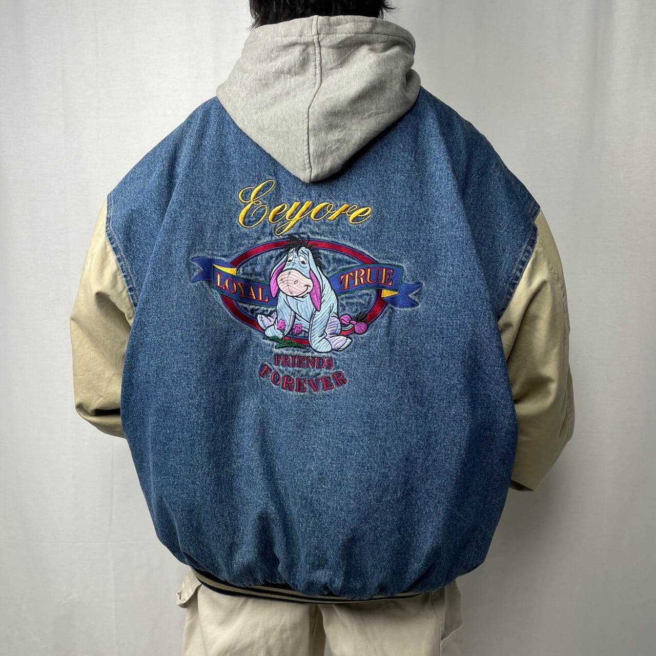 90年代 The Disney Store ディズニー デニムスタジャン イーヨー プー 