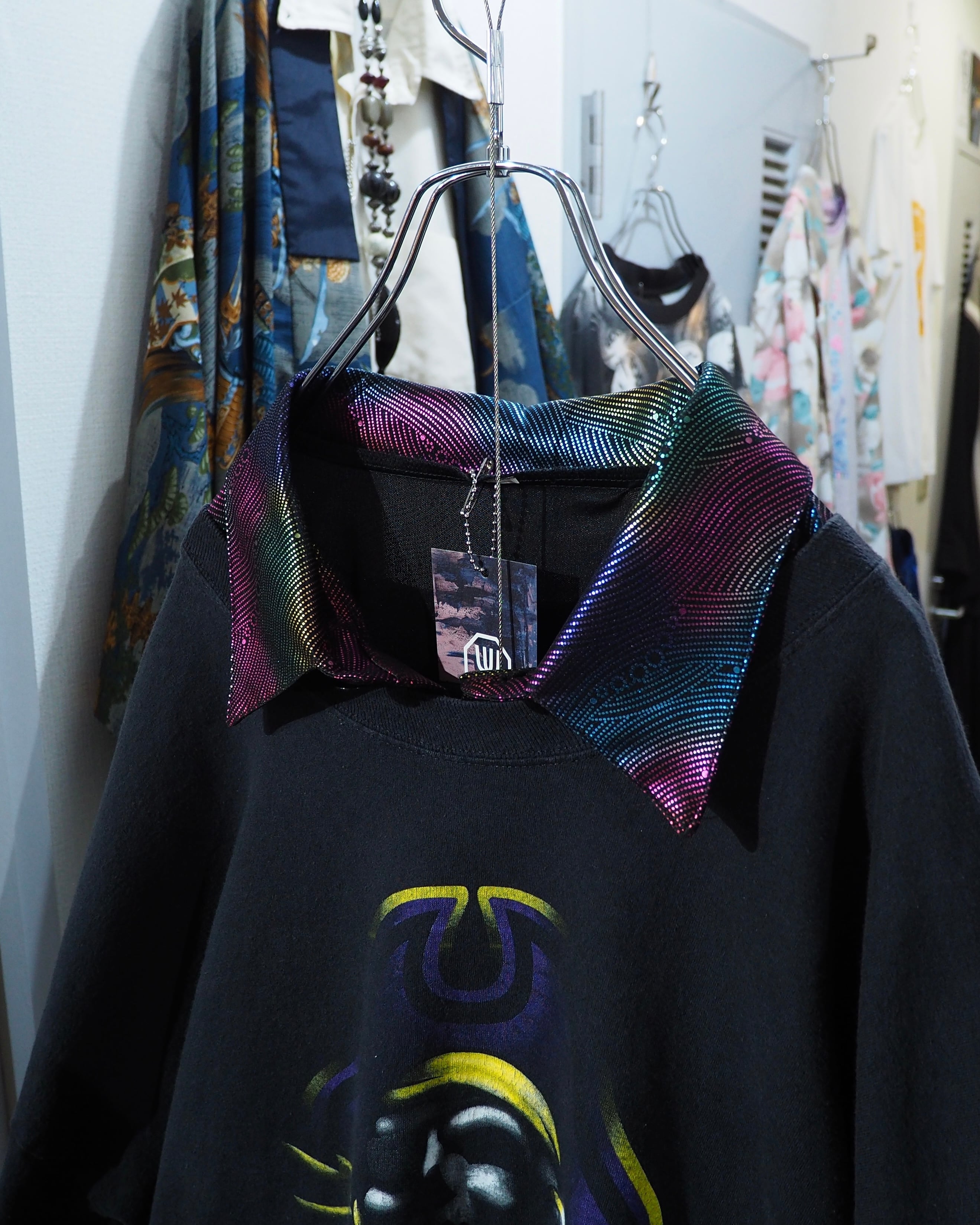 Bewitching Beautiful Purple Aurora pattern vintage Drape loose shirt