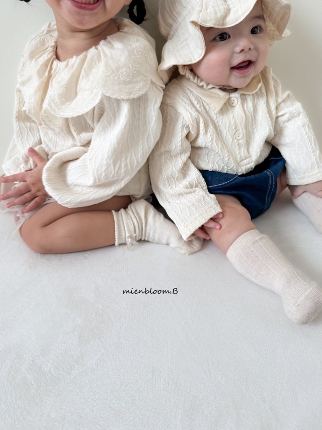 [ mien bloom B ] knit button suit