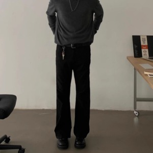 ウォッシュドストレートシンプルパンツ　0885