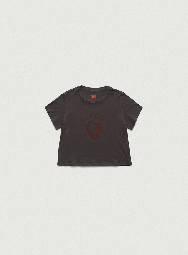 [The Barnnet] Heart Graphic T-Shirt_Charcoal 正規品 韓国ブランド 韓国通販 韓国代行 韓国ファッション ザ バーネット ザバーネット 日本 店舗