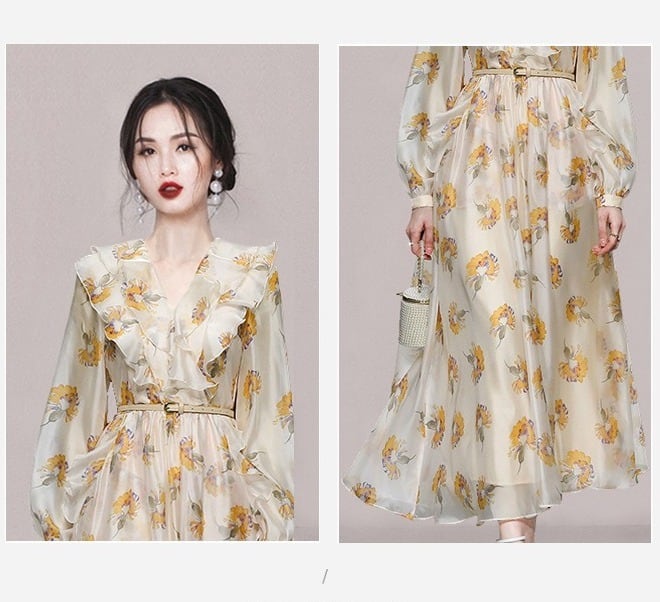 RED VALENTINO 花柄 ワンピース ストライプ フリル フラワー RED VALENTINO 花柄 ワンピース ストライプ フリル フラワー