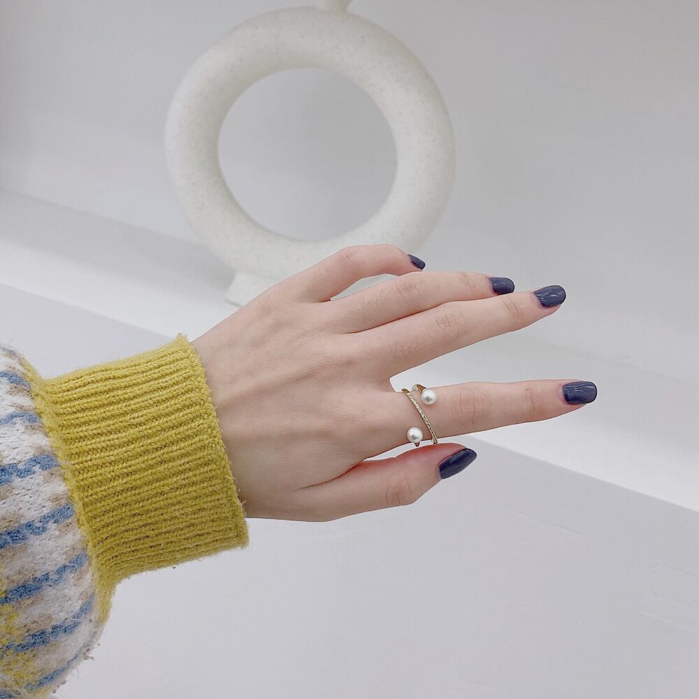 パールリング レッド 指輪 真珠 ブラック・アイド・ピーズ38689911636