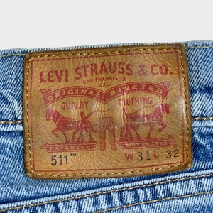 【LEVI'S】511 ジーンズ デニム ジーパン スリム ストレート スキニー 細身 美脚 足長効果 ジッパーフライ ストレッチ W31 L32 リーバイス SKINNY US古着