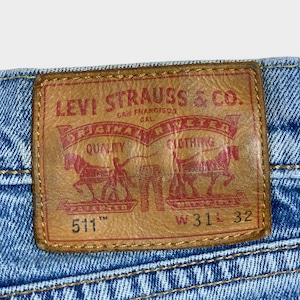 【LEVI'S】511 ジーンズ デニム ジーパン スリム ストレート スキニー 細身 美脚 足長効果 ジッパーフライ ストレッチ W31 L32 リーバイス SKINNY US古着