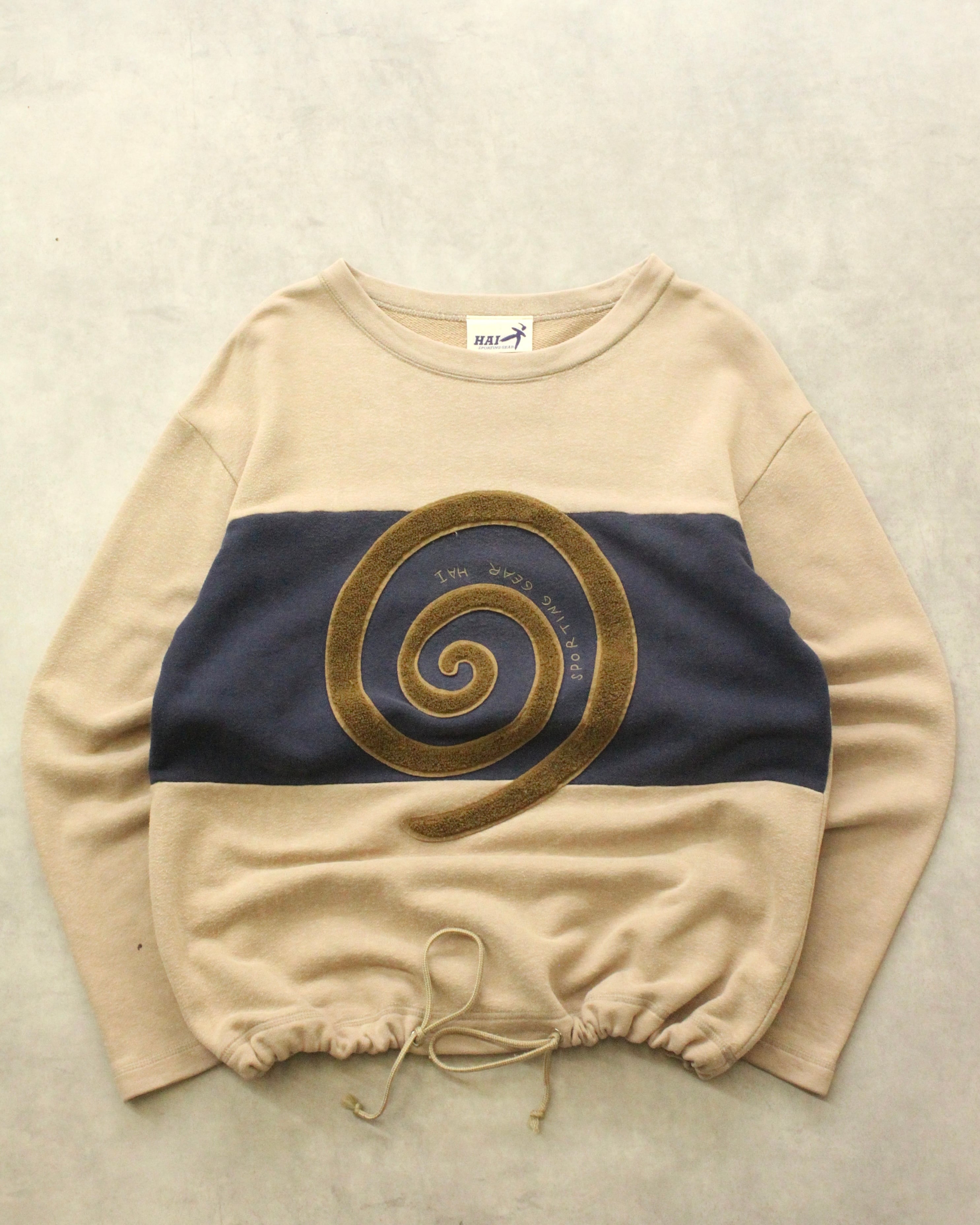 ~90s HAI SPORTING GEAR (ISSEY MIYAKE) Swirl Design Sweat Shirt