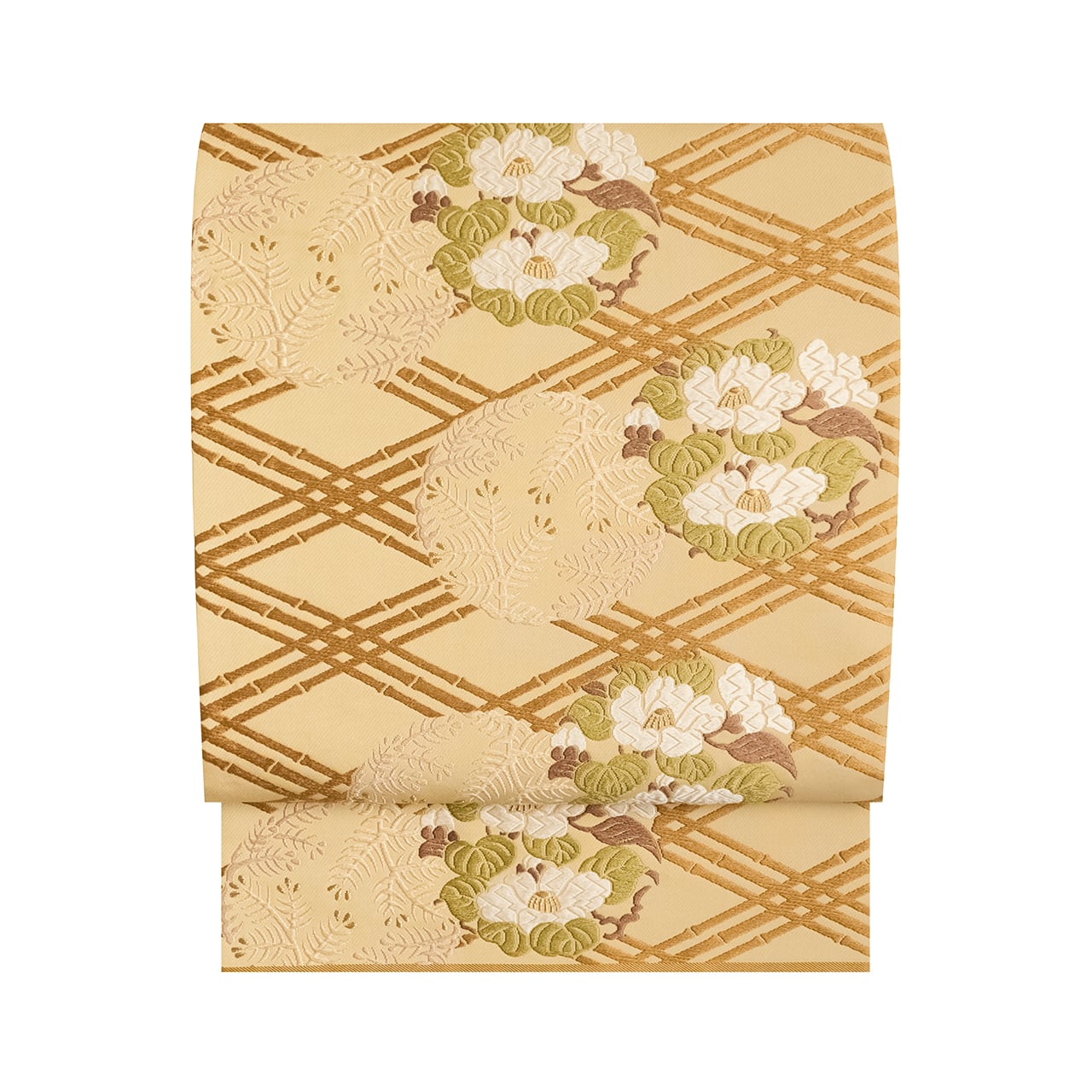 桐山紫香 テッセンの模様 手描 麻名古屋帯【未着用品】 | かわの屋
