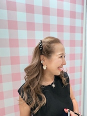 ベロアビジューフラワースナップクリップ