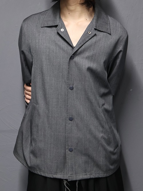 【ganryu】grey wool coach jacket