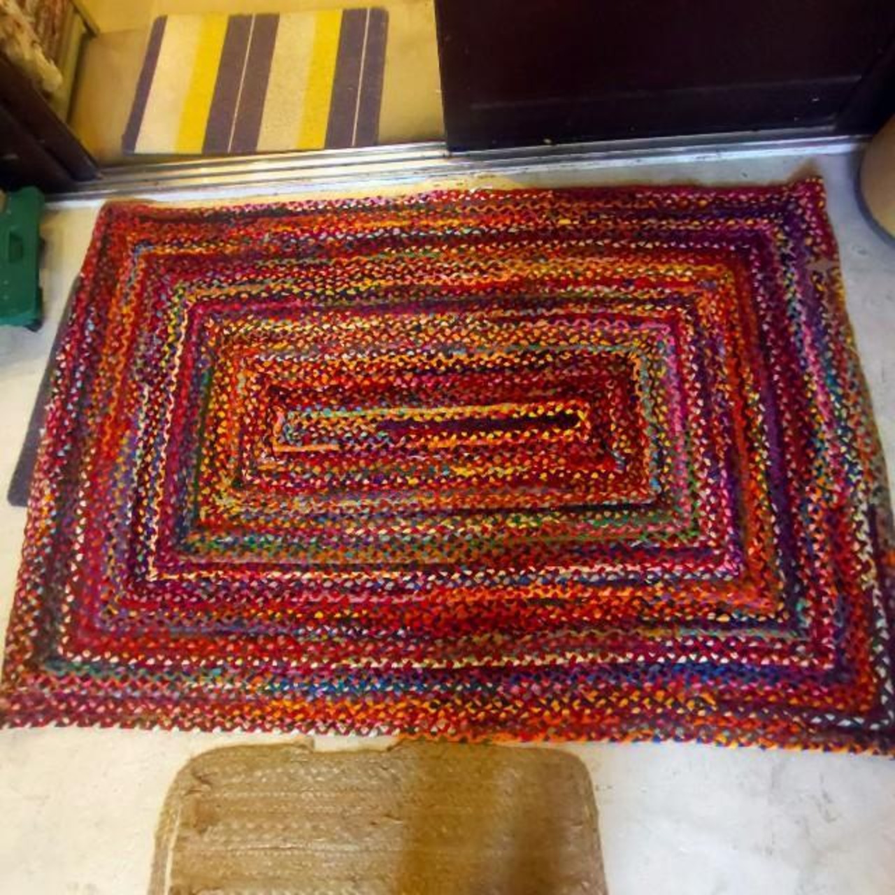 TOPANGA Homefurnishing　リサイクルカラフルウィービングラグマット　120×180cm